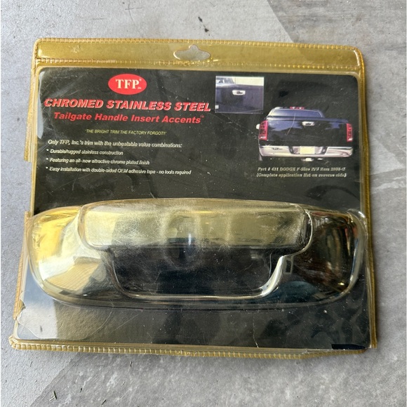 Dodge TFP CHROMED STAINLESS STEEL
Tailgate Handle Insert Accents new with tag - Picture 1 of 4
